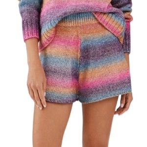 Something Navy poppy Ombre sweater rainbow shorts